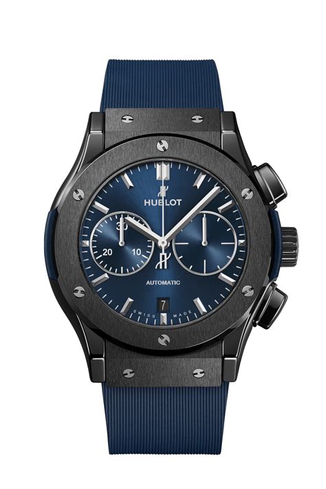 hublot ceramic blue chronograph